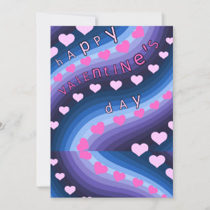 Vibrant Waves of Love Valentine's Day Card