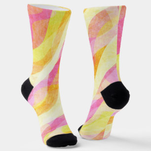 Vibrant Wavy Abstract Pattern Socks