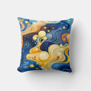 Vibrant Wavy Design Art Cushion