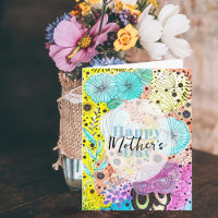 Vibrant Whimsical Floral Artistic Mother's Day