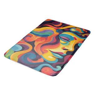 Vibrant Whirl of Emotions Bath Mat