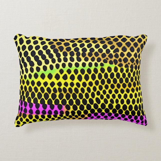 "Vibrant Wilderness" Colourful Abstract Print Decorative Cushion (Front)