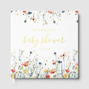 Vibrant Wildflower Baby Shower Guest Book