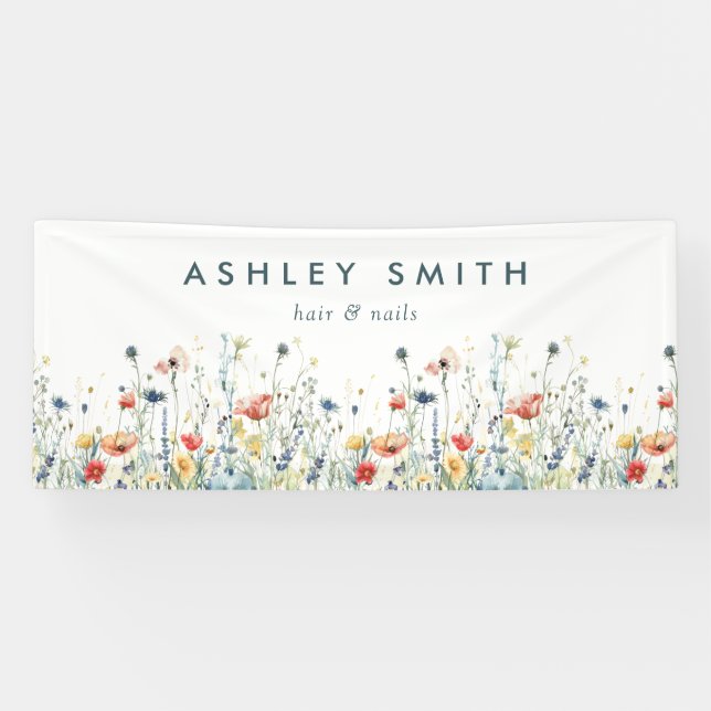 Vibrant Wildflower Business Banner (Horizontal)