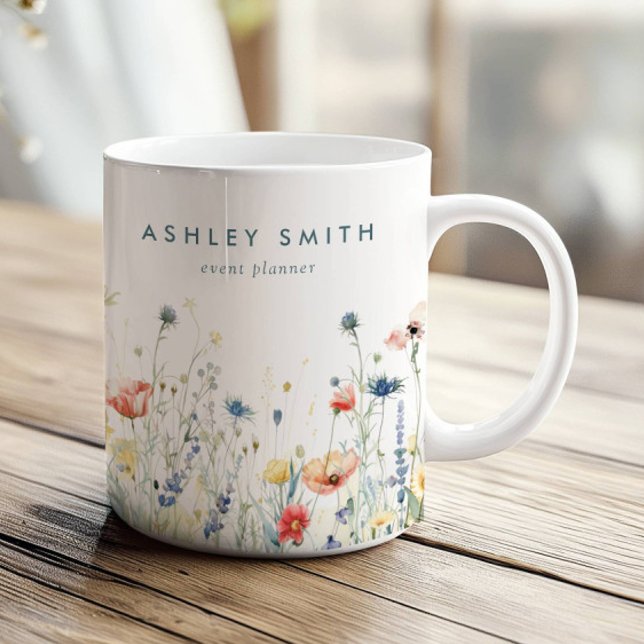 Vibrant Wildflower Business Coffee Mug (Creator Uploaded)