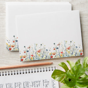 Vibrant Wildflower Business Envelope
