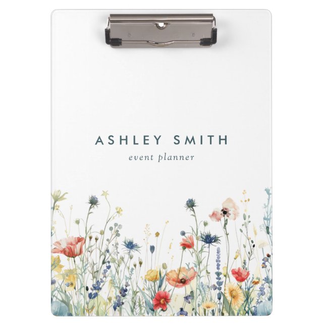 Vibrant Wildflower Clipboard (Front)