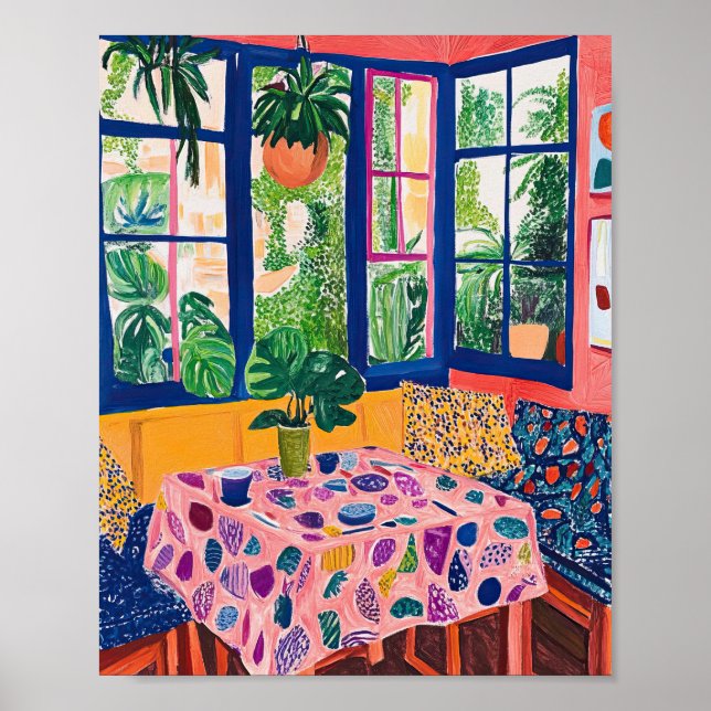 Vibrant Wildflower Field Impressionist Poster Wall (Front)