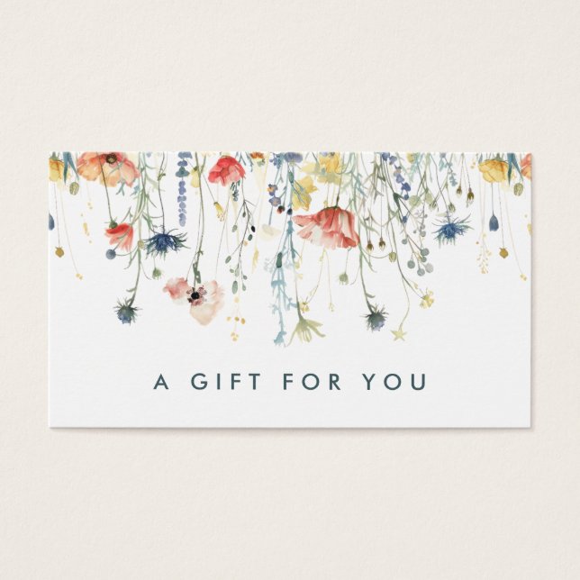 Vibrant Wildflower Gift Card (Front)