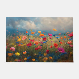 Vibrant Wildflower Impressionist Doormat