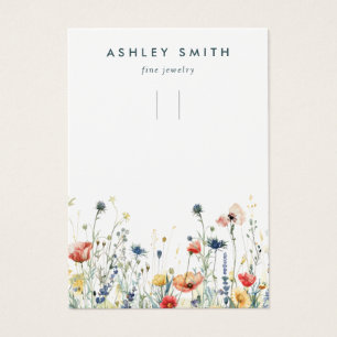 Vibrant Wildflower Keychain Display Card