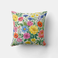 Vibrant Wildflower Meadow Botanical Garden Print