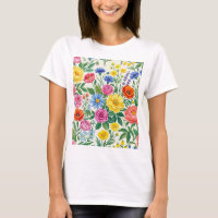 Vibrant Wildflower Meadow Botanical Garden Print