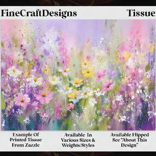 Vibrant Wildflower Spring Meadow DZ6L Decoupage Tissue Paper
