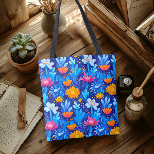 Vibrant Wildflower Wellness Tote Bag