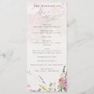 Vibrant Wildflowers Pink Violet Yellow Programme