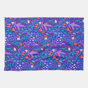 Vibrant Wildflowers Tea Towel