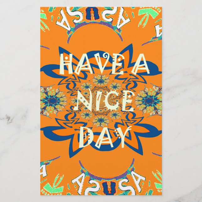 Vibrant Wishes: Have a Nice Day Art Print Design (Front)