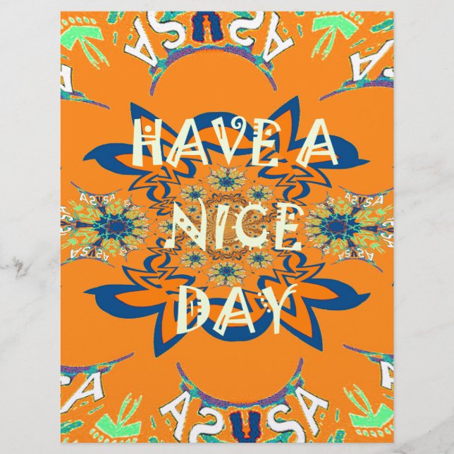 Vibrant Wishes: Have a Nice Day Art Print Design (Front)