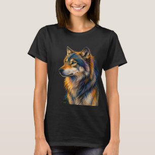 Vibrant Wolf Sunset Women's T-Shirt