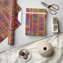 Vibrant Woven Kente Cloth Textile Inspired Holiday
