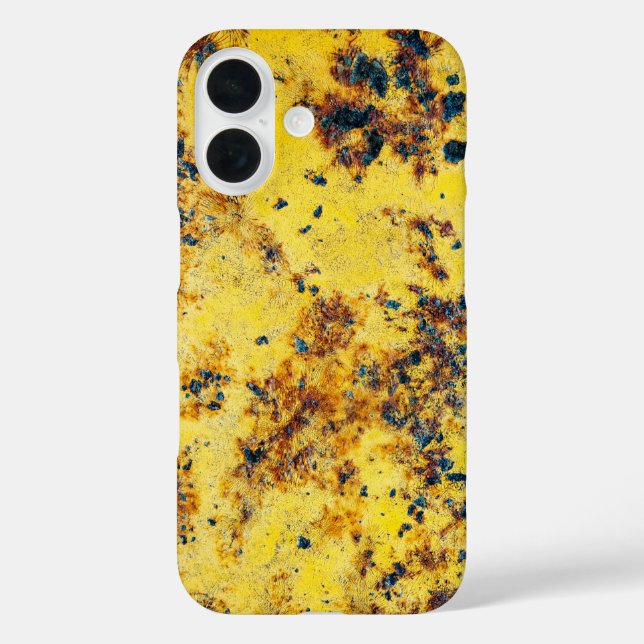 Vibrant Yellow Abstract Texture Case-Mate iPhone Case (Back)