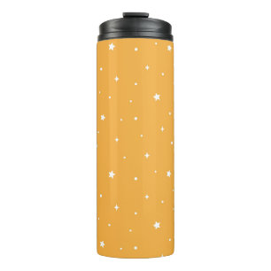 Vibrant Yellow And White Galaxy Stars Graphic Thermal Tumbler