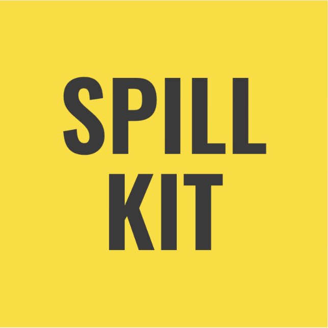 Vibrant Yellow Customisable Spill Kit Container (Front)