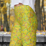 Vibrant Yellow Cyclic Chaos Pattern Leggings<br><div class="desc">Bold and Unstoppable: Make a statement with these vibrant Cyclic Chaos leggings! The eye-catching pattern adds an exciting twist to your wardrobe, while the comfortable fit makes them perfect for both active wear and casual outings. Whether you're working out or relaxing, these leggings combine style and functionality. Don’t miss out—grab...</div>