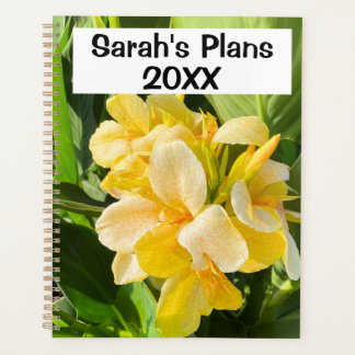Vibrant Yellow Flower Photograph With Custom Text Planner