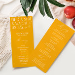 Vibrant Yellow Modern Wedding Programs<br><div class="desc">Designed to coordinate with for the «Bright» Wedding Invitation Collection. To change details,  click «Details». To move the text or change the size,  font,  or color,  click «Edit using Design Tool». View the collection link on this page to see all of the matching items in this beautiful design.</div>