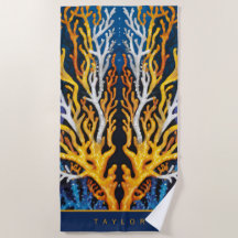 Vibrant Yellow Ocean Coral Personalised