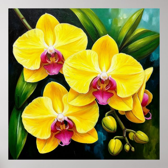 Vibrant Yellow Orchids Home Decor & Gift 🌼🌸 (Front)