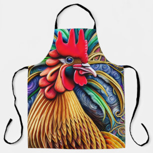 Vibrant Yellow Rooster  Apron