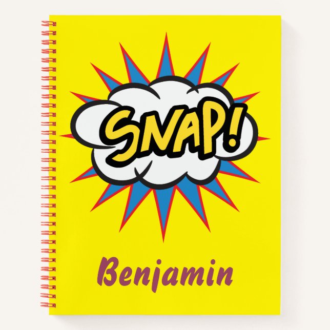 Vibrant Yellow Snap Comic Book Design (Front)