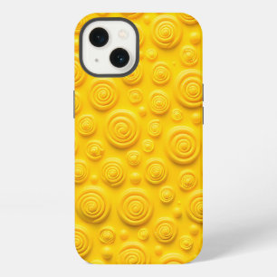 Vibrant Yellow Spiral iPhone Case Cool Look