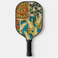 Vibrant Yellow & Teal Art Deco Butterfly Art