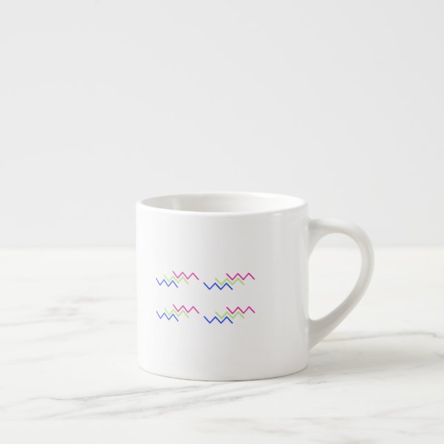 Vibrant Zigzag Energy Pattern  Espresso Cup (Right)
