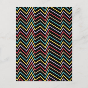 Vibrant ZigZag Symphony A Burst of Colourful Energ Holiday Postcard