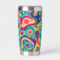 Vibrante colour groovy swirls pattern