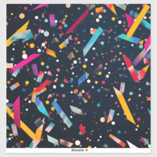 Vibrantly-coloured confetti Vinyl Sticker