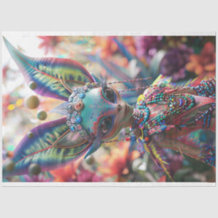 Vibrantly Coloured Elf Fairy Large Ears Decoupage Tissue Paper