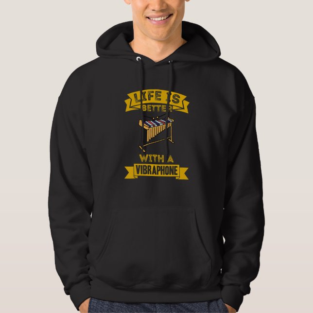 Vibraphone Music Instrument Player Beginner Lesson Hoodie (Front)