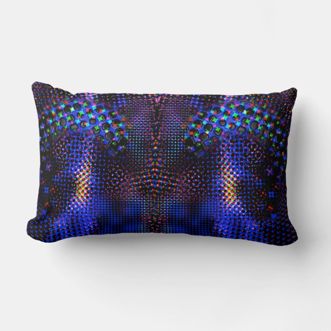 Vibrating Colours Throw Pillow (Front)