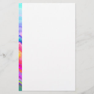 Vibrating Glitch Rainbow Stationery