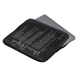 Vibration of words awakening poem poster wall art laptop sleeve