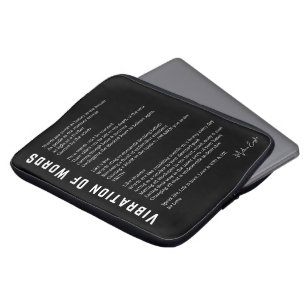 Vibration of words awakening poem poster wall art laptop sleeve