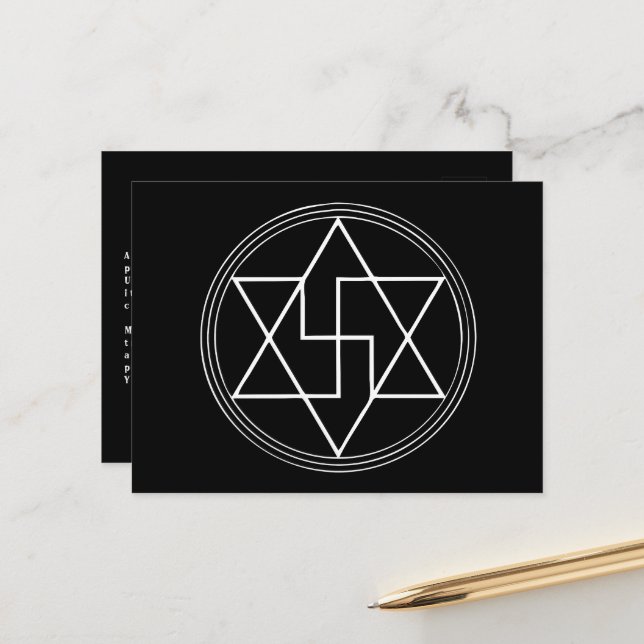 Vibrational & Sacred Geometry Healing Postcard (Front/Back In Situ)