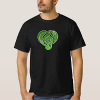 Vibrations Musical Love Green Heart Music Note DJ