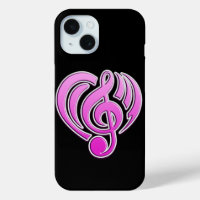 Vibrations Musical Love Pink Heart Music Note DJ